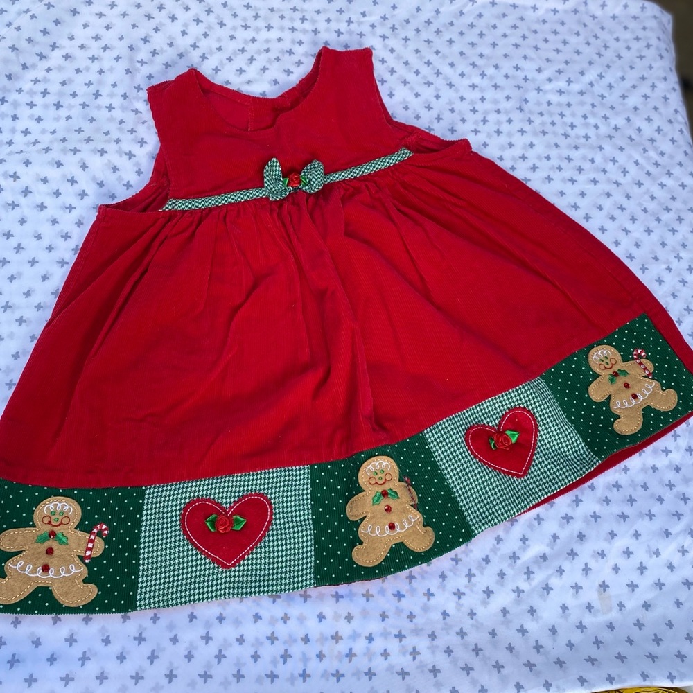Rare Editions Red Corduroy Dress